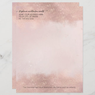 Rose Gold Elegante Berufliches Salon Briefbogen