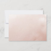 Rose Gold Elegante Fall Blume Hochzeit RSVP Card (Rückseite)