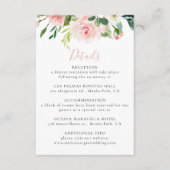 Rose Gold Elegante Fall Blume Hochzeiten Details Begleitkarte (Vorderseite)