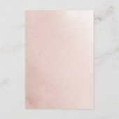 Rose Gold Elegante Fall Blume Hochzeiten Details Begleitkarte (Rückseite)