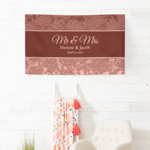 Rose Gold Elegante Foto Booth Hochzeit Banner
