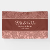Rose Gold Elegante Foto Booth Hochzeit Banner (Horizontal)