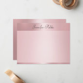 Rose Gold Elegante Handschrift Name Vorlage (Vorderseite/Rückseite Beispiel)