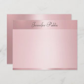 Rose Gold Elegante Handschrift Name Vorlage (Vorne/Hinten)