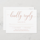 Rose Gold Elegante Kalligrafie UAWG Postkarte (Vorne/Hinten)