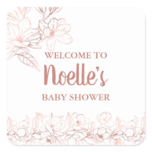 Rose Gold Elegante Magnolia Blume, Babydusche