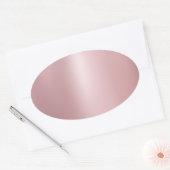 Rose Gold Elegante Moderne Blank Template Trendy Ovaler Aufkleber (Umschlag)