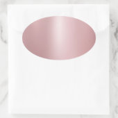 Rose Gold Elegante Moderne Blank Template Trendy Ovaler Aufkleber (Tasche)