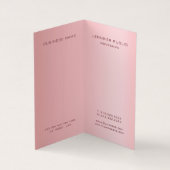 Rose Gold Elegante Moderne einfache Monogramm Vorl Visitenkarten (Innenseite)