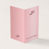 Rose Gold Elegante Moderne einfache Monogramm Vorl Visitenkarten (Vorderseite)