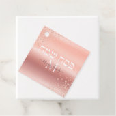 Rose Gold Elegante Monogram-Geschenkpessach Geschenkanhänger (Beispiel)