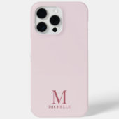 Rose Gold Elegante Monogram Moderne, benutzerdefin Case-Mate iPhone Hülle (Rückseite)
