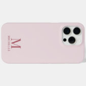 Rose Gold Elegante Monogram Moderne, benutzerdefin Case-Mate iPhone Hülle (Rückseite (Horizontal))