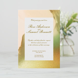 Rose Gold Elegante Monogram Wedding Einladung