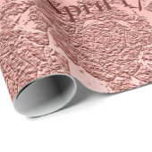 Rose Gold Elegante Wedding Empfang Monogram Geschenkpapier (Rolleneckpunkt)