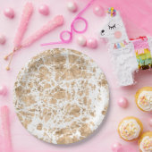 Rose Gold eleganter Marmor gestresst Dekoration Pappteller (Party)