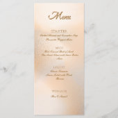 Rose Gold Elegantes Flachmenü Menükarte (Vorderseite)