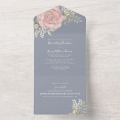 Rose Gold Elegantes Foto All In One Einladung (Innen Boden)