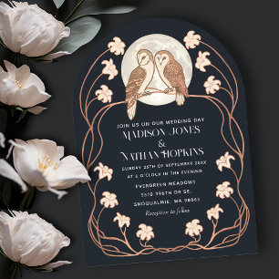 Rose Gold Elegantes Jugendstil Einladung