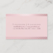 Rose Gold Elegantes Modern Einfaches Template Visitenkarte (Rückseite)