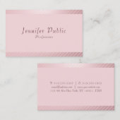 Rose Gold Elegantes Modern Einfaches Template Visitenkarte (Vorne/Hinten)