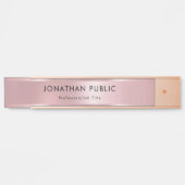 Rose Gold Elegantes modernes Design Türschild (Vorderseite )