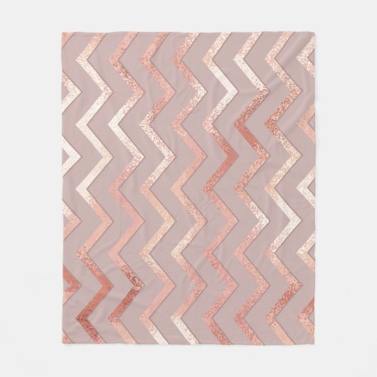 Rose Gold: elegantes Vintages Muster. Fleecedecke (Vorderseite)