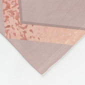 Rose Gold: elegantes Vintages Muster. Fleecedecke (Ecke)