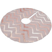 Rose Gold: elegantes Vintages Muster. Polyester Weihnachtsbaumdecke (Schrägansicht)