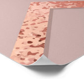 Rose Gold: elegantes Vintages Muster. Poster (Ecke)