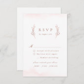Rose Gold Eleganz Botanische Hochzeit RSVP Karte (Vorne/Hinten)