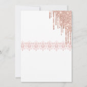 Rose Gold Eleganz, Rose Gold 16 . Geburtstag Einladung (Rückseite)