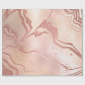 Rose Gold Elfenbeingläser geschmolzener Marmorglas Geschenkpapier (Flach)