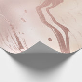 Rose Gold Elfenbeingläser geschmolzener Marmorglas Geschenkpapier (Ecke)