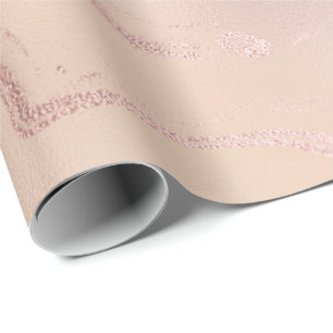 Rose Gold Elfenbeingläser geschmolzener Marmorglas Geschenkpapier