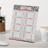 Rose Gold Emerald Leopard Cheetah Preisliste Sockelschild (In SItu)