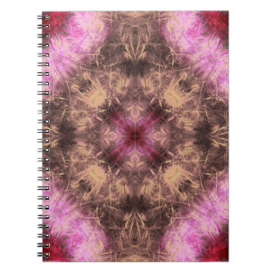 Rose Gold Energie Kaleidoskop Fraktale Kunst Notizblock