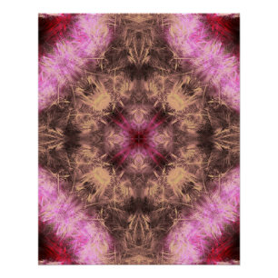 Rose Gold Energie Kaleidoskop Fraktale Kunst Poster