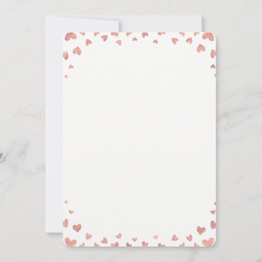 Rose Gold Engagement Partei Einladung (Rückseite)