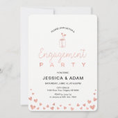 Rose Gold Engagement Partei Einladung (Vorderseite)