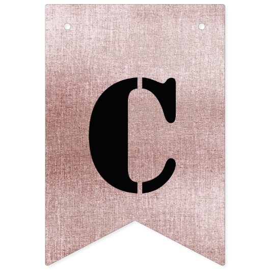 Rose Gold Engagement Party Jagdflaggen Wimpelkette (Erste Fahne)