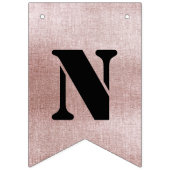 Rose Gold Engagement Party Jagdflaggen Wimpelkette (Dritte Fahne)