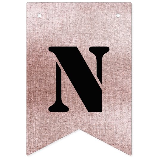 Rose Gold Engagement Party Jagdflaggen Wimpelkette (Dritte Fahne)