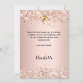 Rose Gold erste Kommune Foto danke Ihnen Karte (Rückseite)