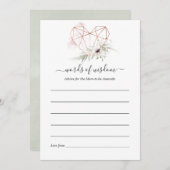 Rose Gold Eucalyptus Geometric Baby Dusche Hinweiskarte (Vorne/Hinten)