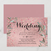 Rose Gold Eukalyptus Blätter Foil Look WEDING (Vorne/Hinten)