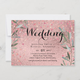 Rose Gold Eukalyptus Blätter Foil Look WEDING