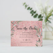 Rose Gold Eukalyptus Blätter Foil Look WEDING (Stehend Vorderseite)