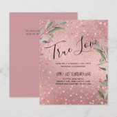 Rose Gold Eukalyptus Blätter Foil Look WEDING (Vorne/Hinten)