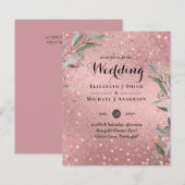 Rose Gold Eukalyptus Blätter Foil Look WEDING (Vorne/Hinten)